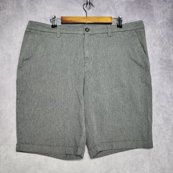 Hawker Rye Shorts Mens 38 Heather Stretch Casual Chino Pockets 11 Inseam Classic - Picture 1 of 13